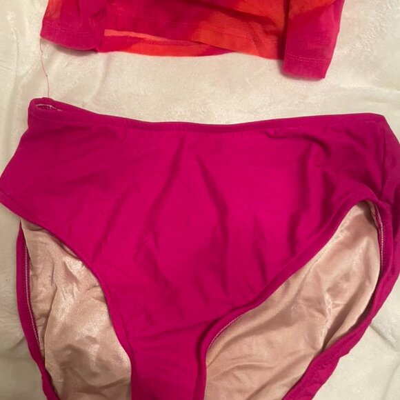 EUC Slim a Size Tummy Control Pink Tankini Size 12 - Picture 3 of 10